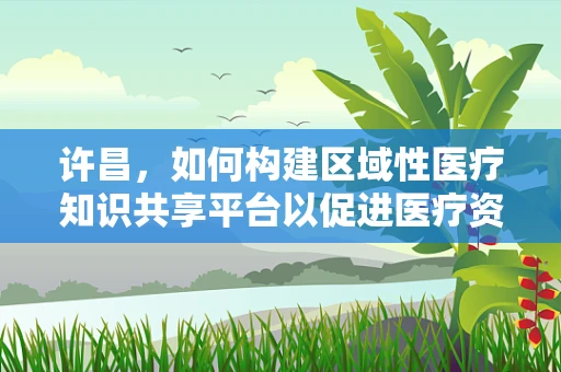 许昌，如何构建区域性医疗知识共享平台以促进医疗资源均衡？