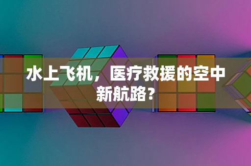 水上飞机，医疗救援的空中新航路？