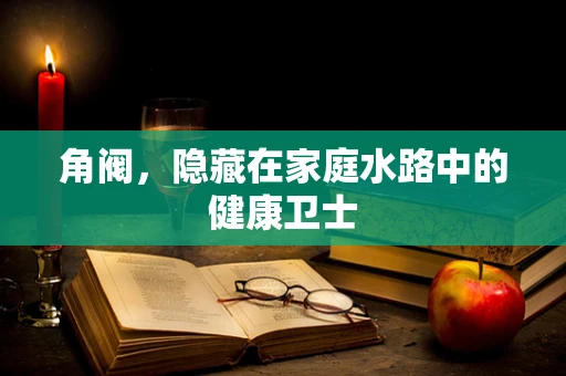 角阀，隐藏在家庭水路中的健康卫士
