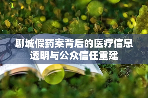 聊城假药案背后的医疗信息透明与公众信任重建