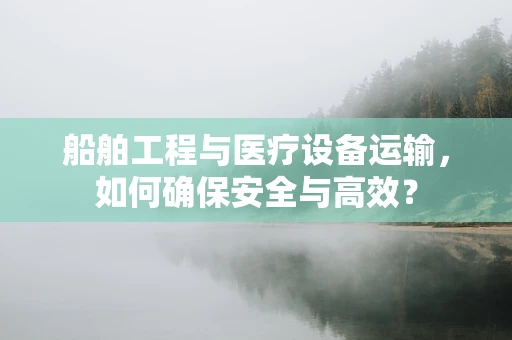 船舶工程与医疗设备运输，如何确保安全与高效？
