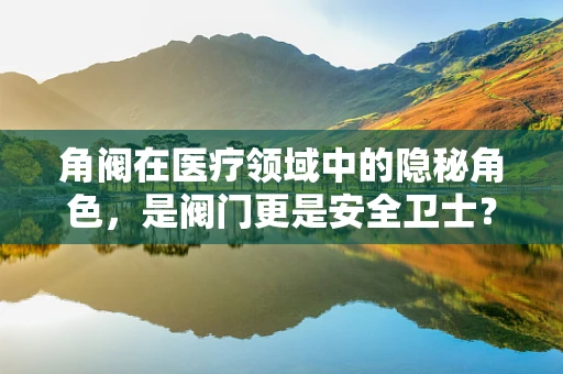 角阀在医疗领域中的隐秘角色，是阀门更是安全卫士？
