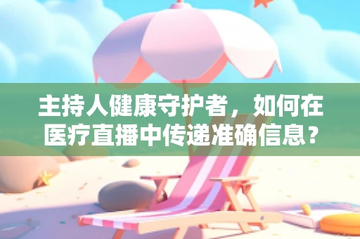 主持人健康守护者，如何在医疗直播中传递准确信息？