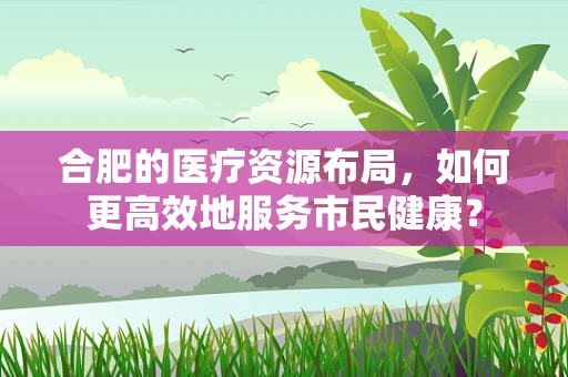 合肥的医疗资源布局，如何更高效地服务市民健康？