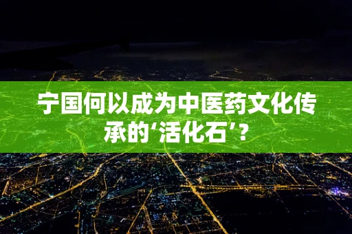 宁国何以成为中医药文化传承的‘活化石’？