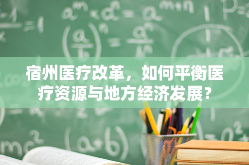 宿州医疗改革，如何平衡医疗资源与地方经济发展？