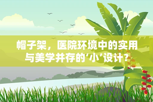 帽子架，医院环境中的实用与美学并存的‘小’设计？