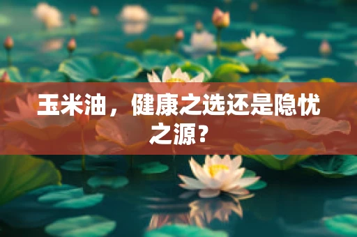 玉米油，健康之选还是隐忧之源？