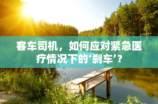 客车司机，如何应对紧急医疗情况下的‘刹车’？