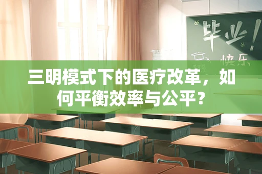 三明模式下的医疗改革，如何平衡效率与公平？