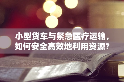 小型货车与紧急医疗运输，如何安全高效地利用资源？