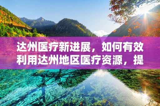 达州医疗新进展，如何有效利用达州地区医疗资源，提升基层医疗服务质量？