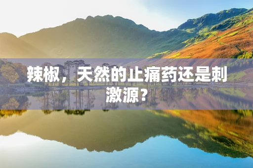 辣椒，天然的止痛药还是刺激源？
