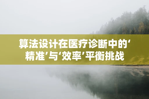 算法设计在医疗诊断中的‘精准’与‘效率’平衡挑战