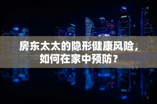 房东太太的隐形健康风险，如何在家中预防？
