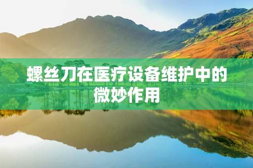 螺丝刀在医疗设备维护中的微妙作用