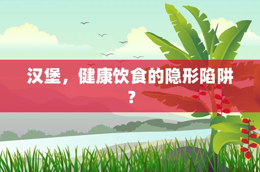 汉堡，健康饮食的隐形陷阱？