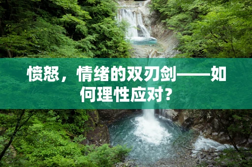 愤怒，情绪的双刃剑——如何理性应对？