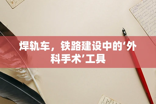 焊轨车，铁路建设中的‘外科手术’工具