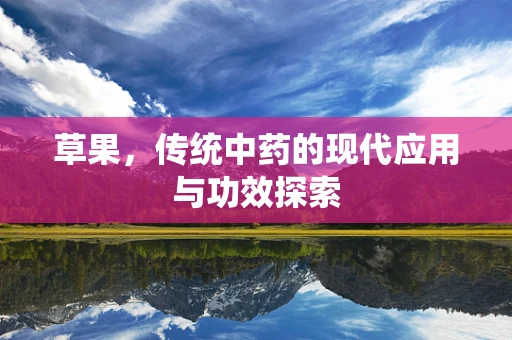 草果，传统中药的现代应用与功效探索