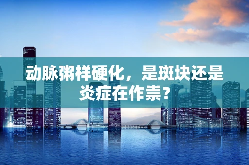 动脉粥样硬化，是斑块还是炎症在作祟？