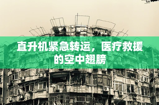 直升机紧急转运，医疗救援的空中翅膀