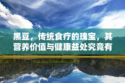 黑豆，传统食疗的瑰宝，其营养价值与健康益处究竟有多深？