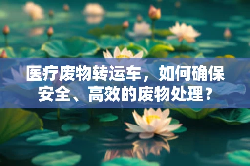 医疗废物转运车，如何确保安全、高效的废物处理？