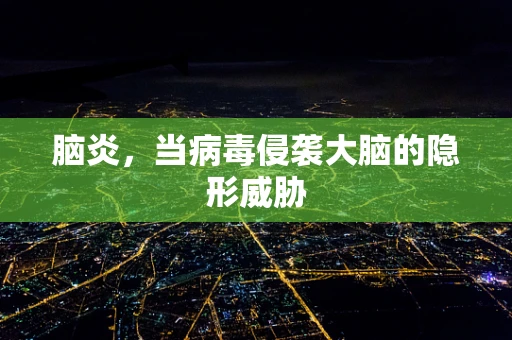 脑炎，当病毒侵袭大脑的隐形威胁