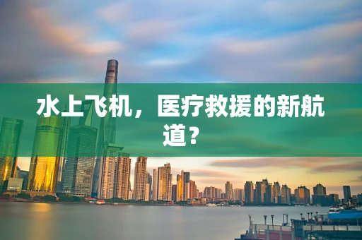 水上飞机，医疗救援的新航道？