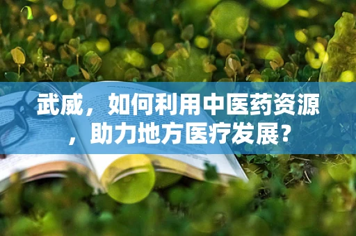 武威，如何利用中医药资源，助力地方医疗发展？