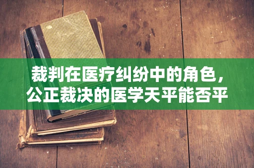裁判在医疗纠纷中的角色，公正裁决的医学天平能否平衡？