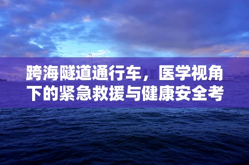 跨海隧道通行车，医学视角下的紧急救援与健康安全考量