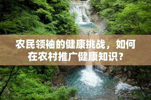 农民领袖的健康挑战，如何在农村推广健康知识？