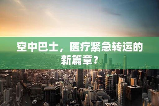 空中巴士，医疗紧急转运的新篇章？