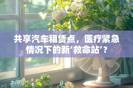 共享汽车租赁点，医疗紧急情况下的新‘救命站’？