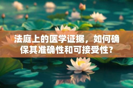 法庭上的医学证据，如何确保其准确性和可接受性？