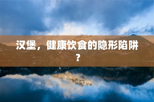 汉堡，健康饮食的隐形陷阱？