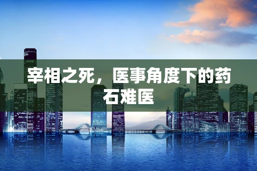 宰相之死，医事角度下的药石难医