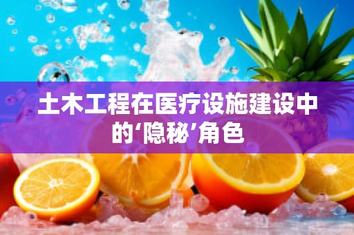 土木工程在医疗设施建设中的‘隐秘’角色