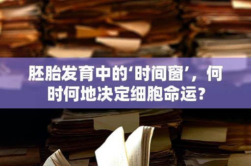 胚胎发育中的‘时间窗’，何时何地决定细胞命运？