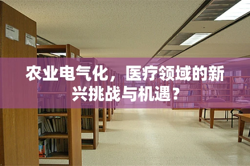 农业电气化，医疗领域的新兴挑战与机遇？